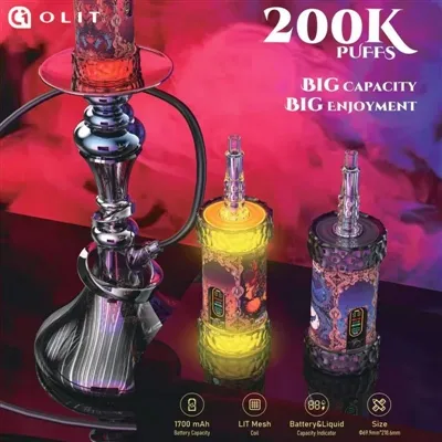 OLIT Hookalit Mega 200K: стабильная система вывода для электронных кальянов сверх-большой емкости
