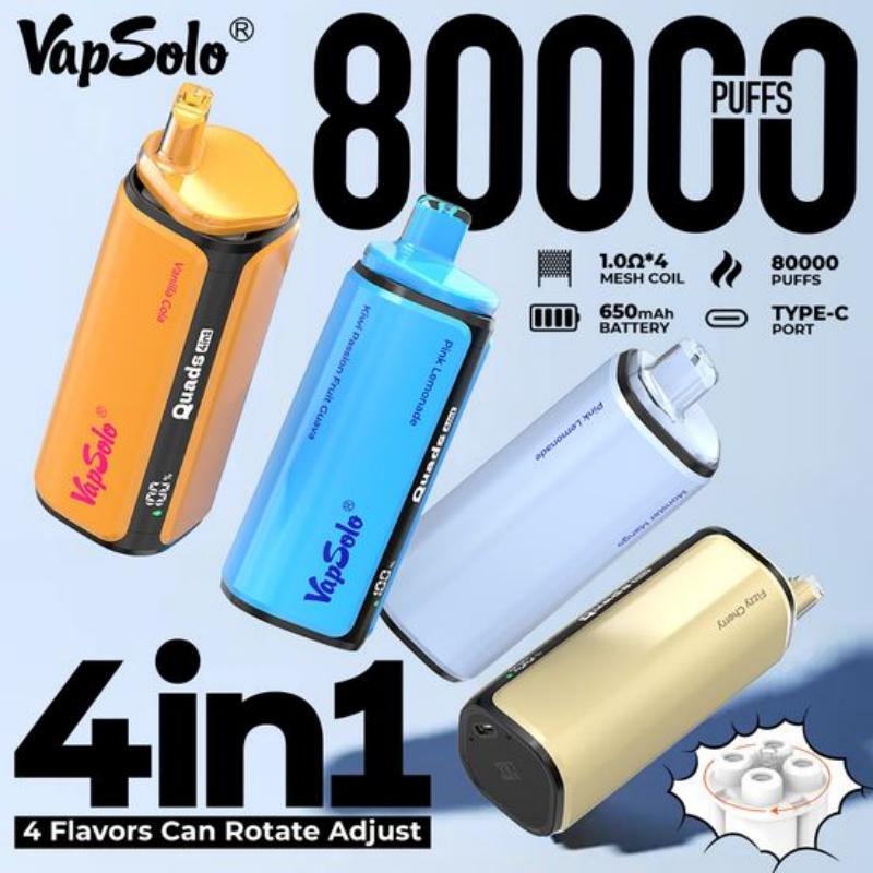 Vapsolo-Quads-4-in-1-Vaper-Recargable-Vape-Tornado-Electronic-Cigarette-Vapes-EU-Warehouse-80000-Puffvapsolo 80K